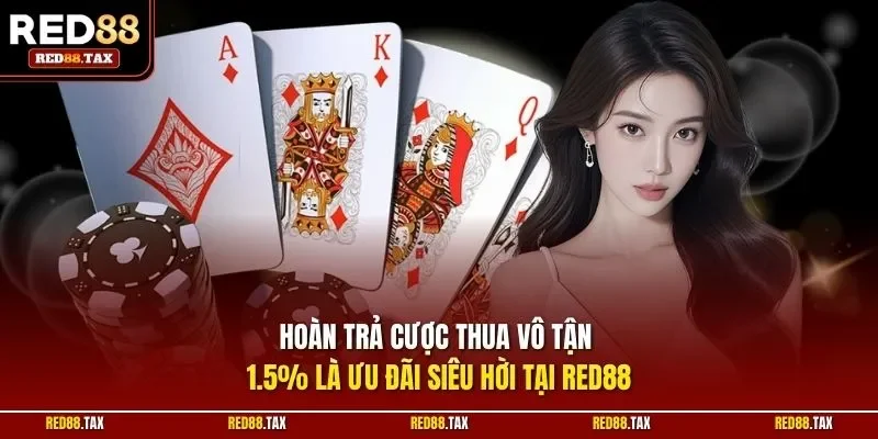 Hoàn trả cược thua vô tận 1.5% là ưu đãi siêu hời tại RED88
